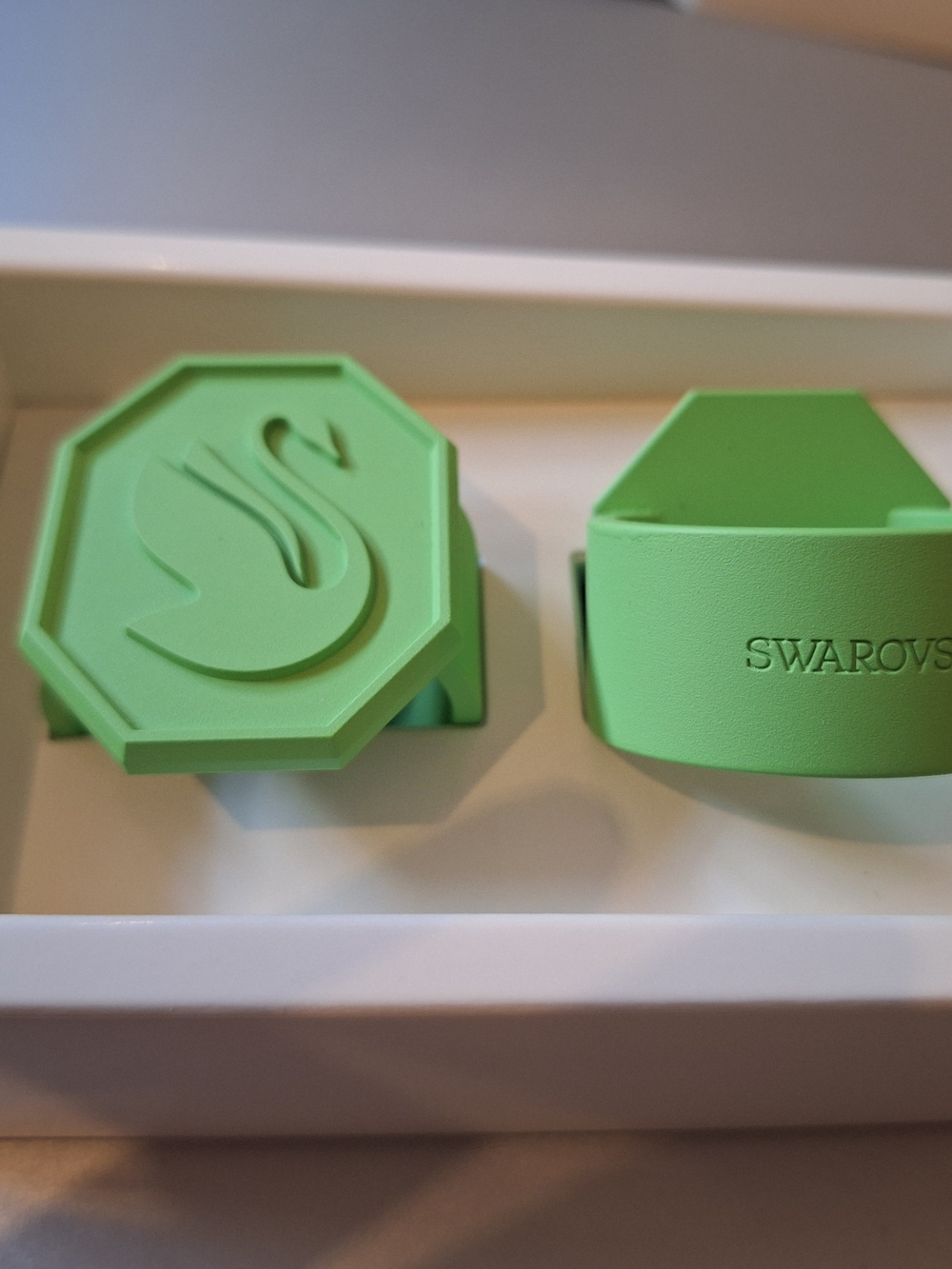 Swarovski Mint Green Ceramic Napkin Holders- NEW